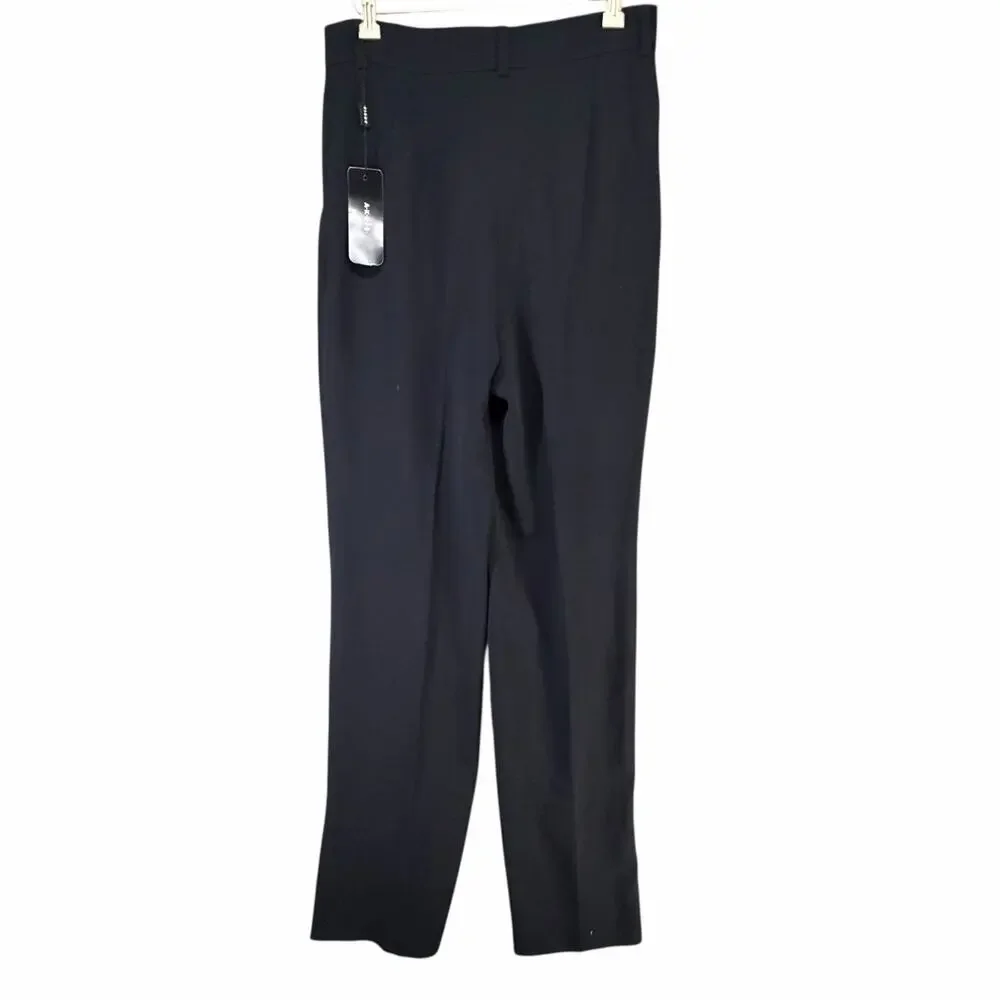 Akris Flore Navy Wool Stretch Tailored Trousers Womens 6 Quiet Luxury‎ NWT $995 - Picture 4 of 15